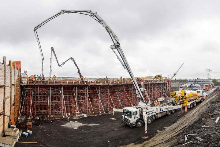 Engin de pompage de béton Québec
