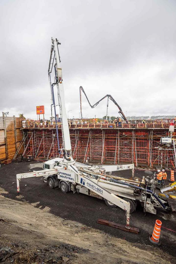 Engin de pompage de béton Québec