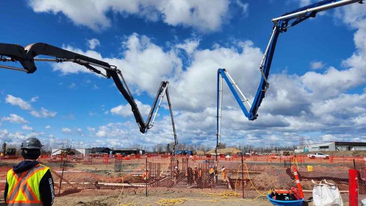 Travaux de pompage de béton Québec