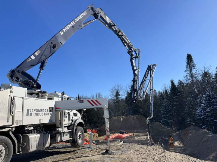 Pompage de béton à Québec
