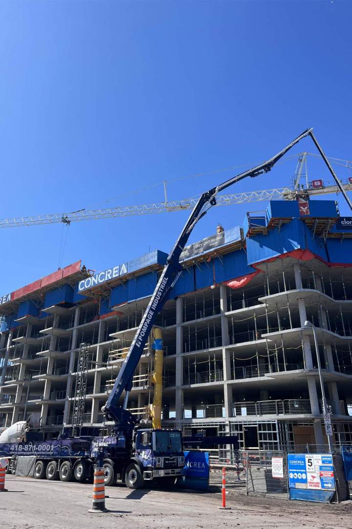 Pompage de béton à Québec