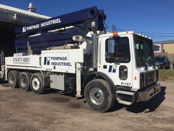 Pompage de béton industriel à Québec