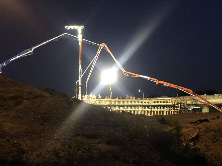 Travaux de pompage de béton industriel à Québec
