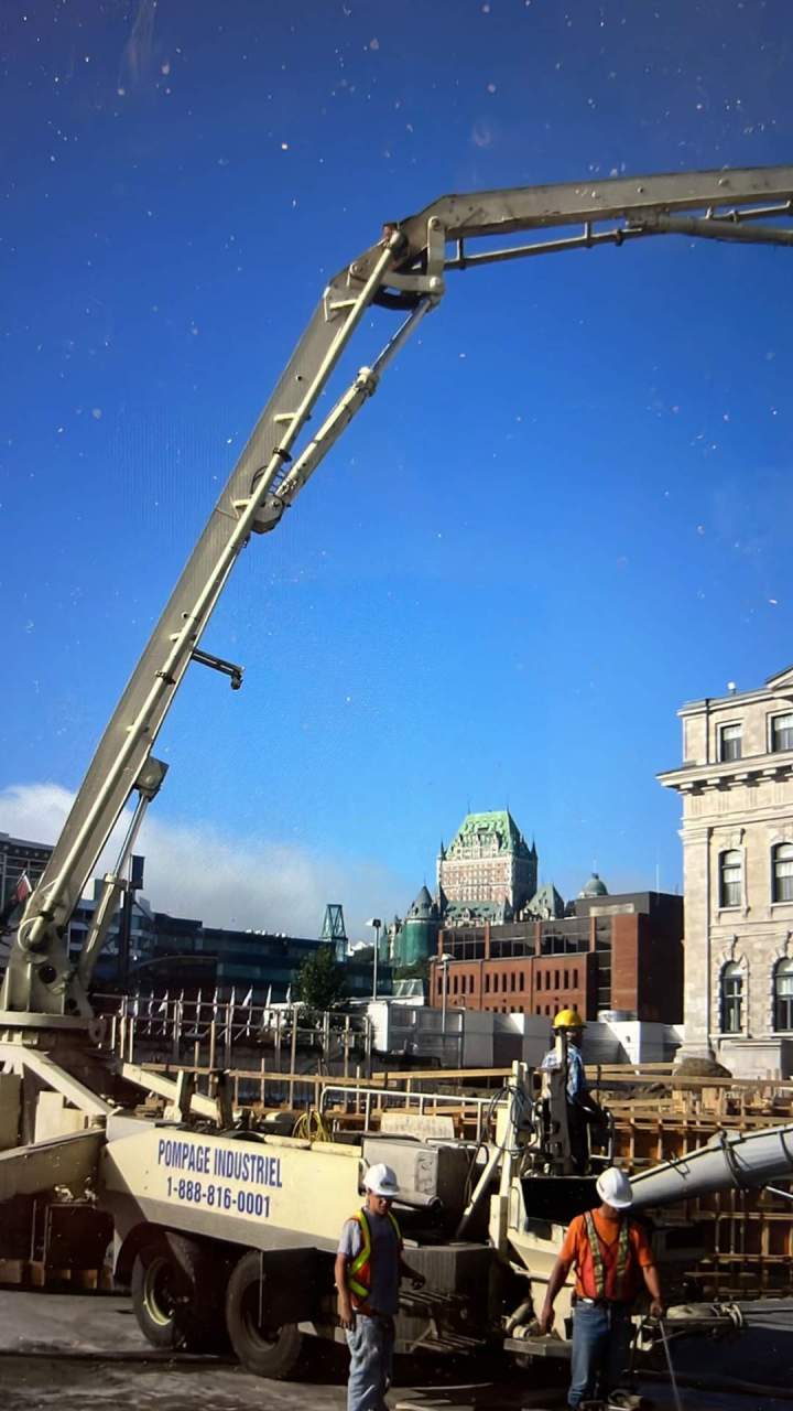 Travaux de pompage de béton résidentiel Québec